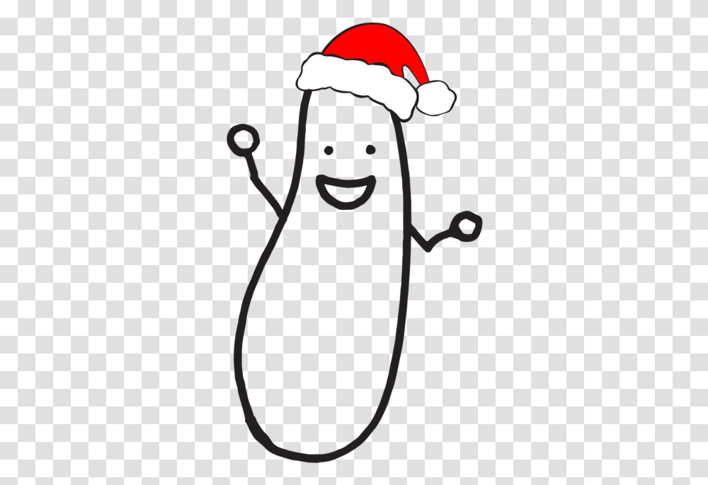 Image Of The Design Pickle Pickle Logo With A Santa Cartoon, Stencil, Silhouette Transparent Png