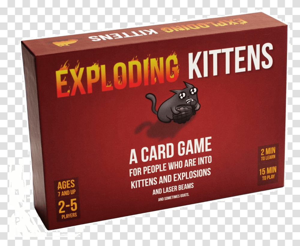 Image Of The Exploding Kittens Card Game Game Exploding Kittens, Box, First Aid, Carton Transparent Png