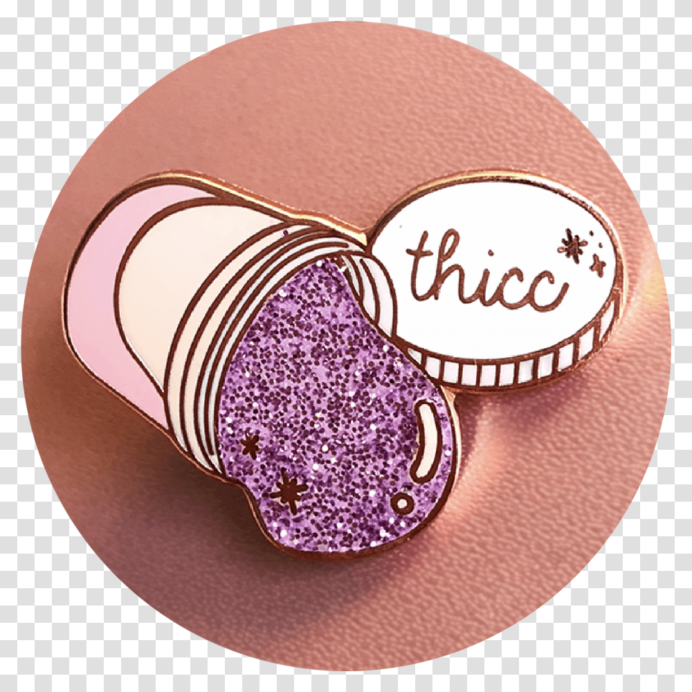 Image Of Thicc Slime Pin Mont Blanc, Light, Purple, Glitter, Pattern Transparent Png