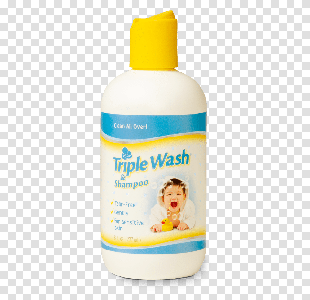 Image Of Triple Wash Gentle Baby Body Washshampoo Plastic Bottle, Person, Girl, Female, Lotion Transparent Png