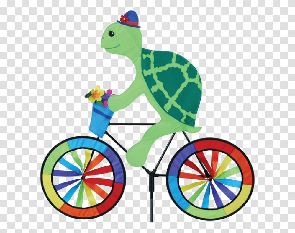 Image Of Turtle On A Bicyclebike Spinner Turtle Bike, Game, Vehicle, Transportation, Darts Transparent Png