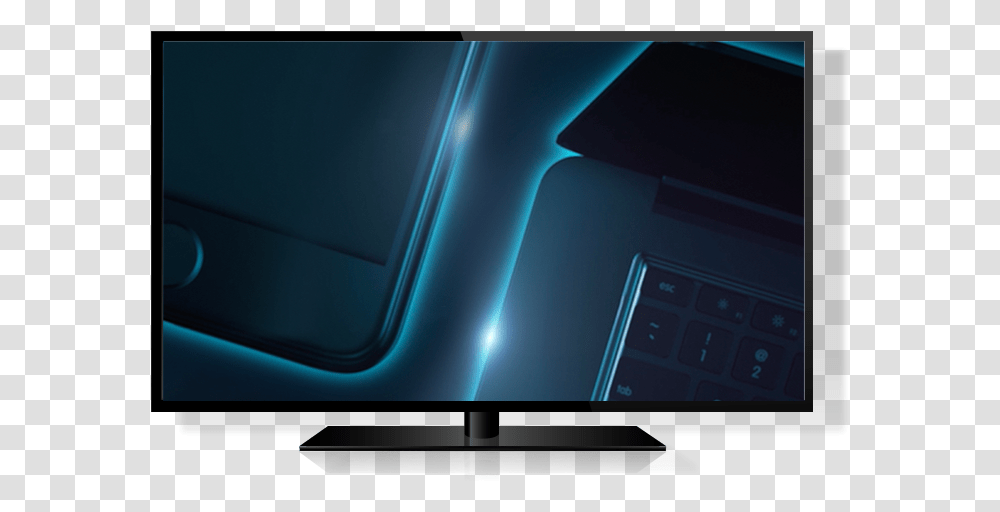Image Of Tv With Play Button Led Backlit Lcd Display, Monitor, Screen, Electronics, LCD Screen Transparent Png