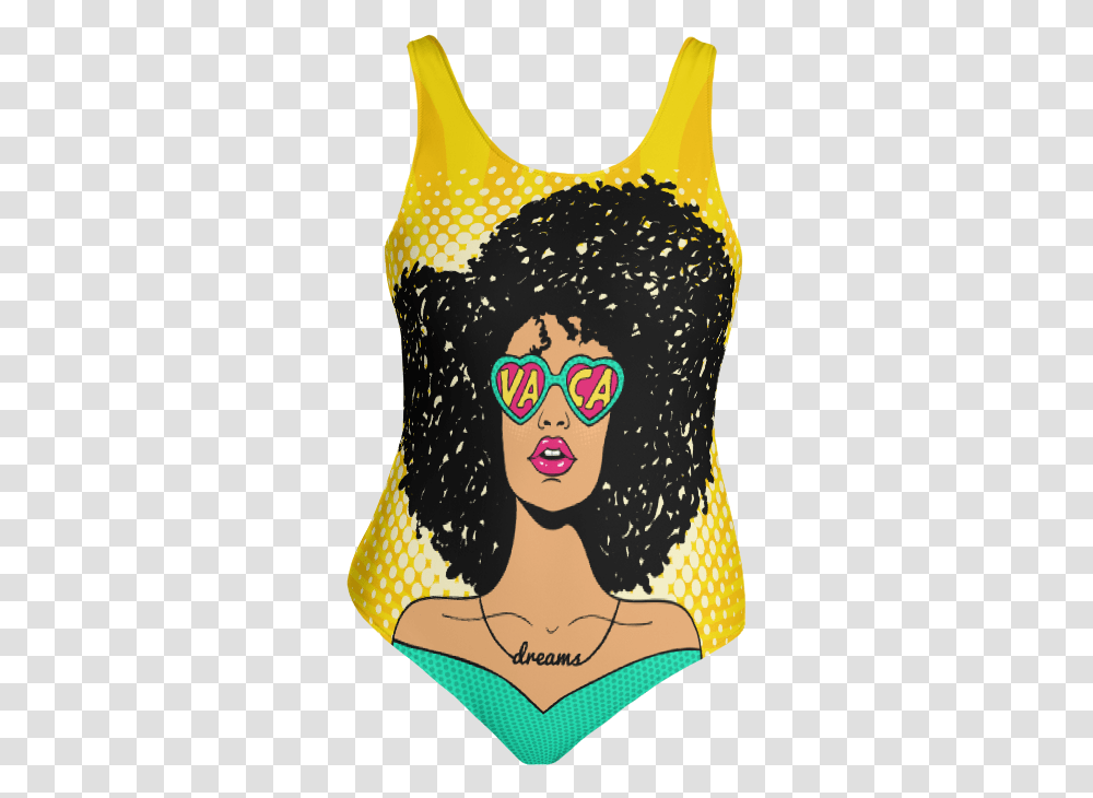 Image Of Vaca Dreams Swimsuit Illustration, Face, Dress, Hair Transparent Png