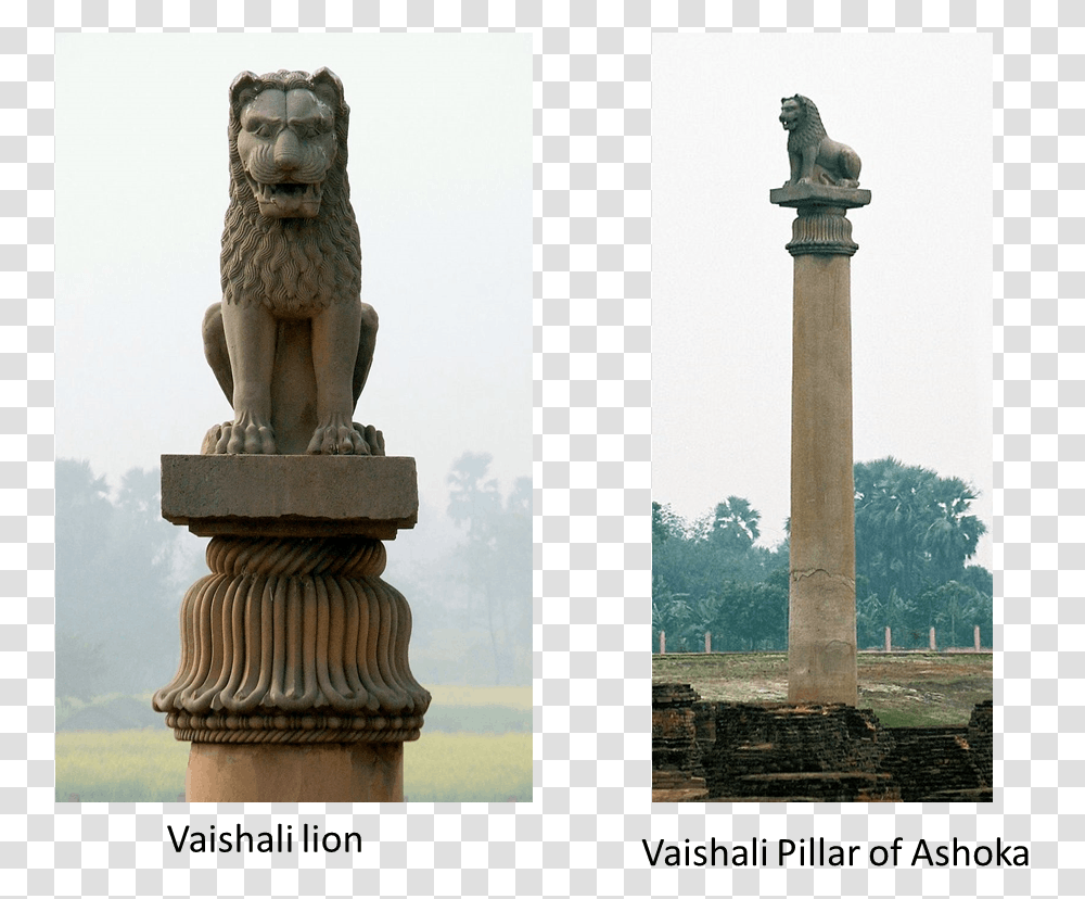 Image Of Vaishali Lion Vaishali Pill Art And Architecture By Model Emperor Ashoka, Building, Pillar, Monument, Tower Transparent Png