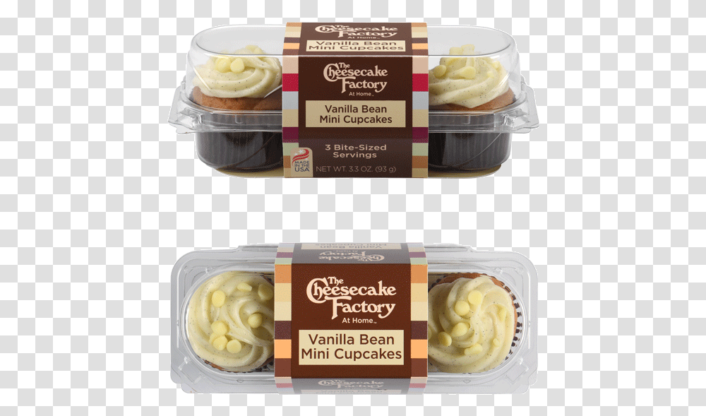 Image Of Vanilla Bean Mini Cupcake 3 Pack From The Cheesecake Factory Mini Cupcake Vanilla, Food, Dessert, Sweets, Chocolate Transparent Png