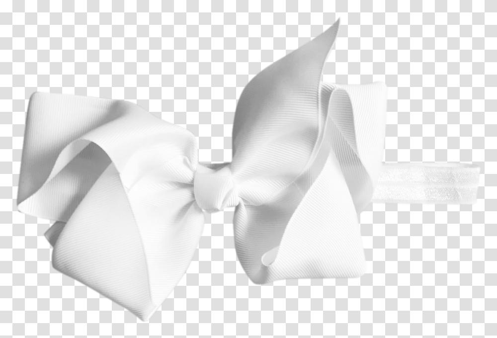 Image Of White Big Bow Baby Headbands Baby White Bow, Tie, Accessories, Accessory, Necktie Transparent Png