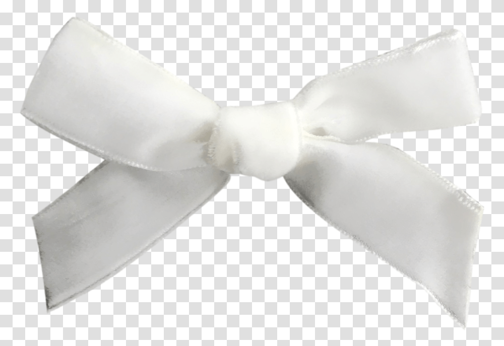 Image Of White French Velvet Petit Bow Clip Present, Tie, Accessories, Accessory, Necktie Transparent Png