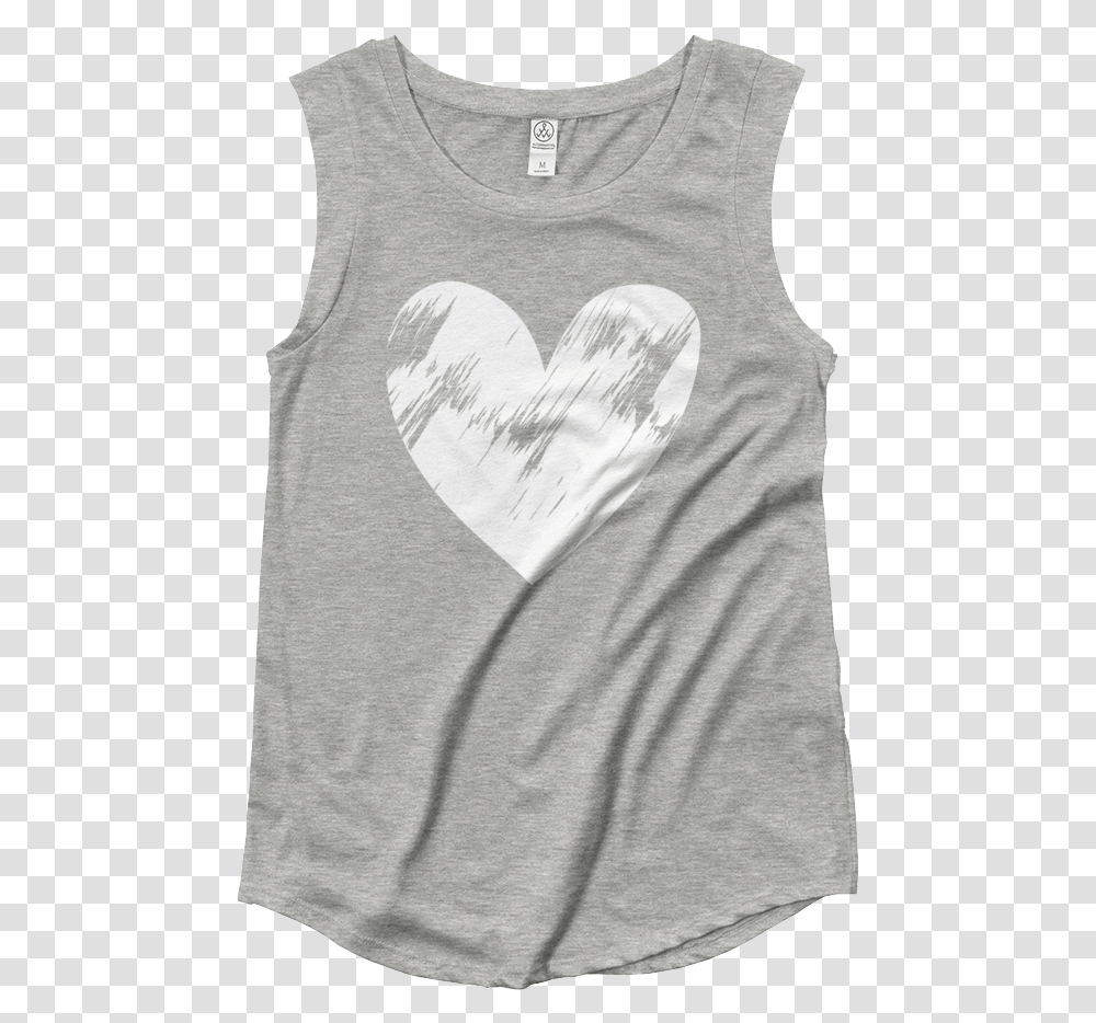 Image Of White Grunge Heart Tee, Apparel, Tank Top, Rug Transparent Png