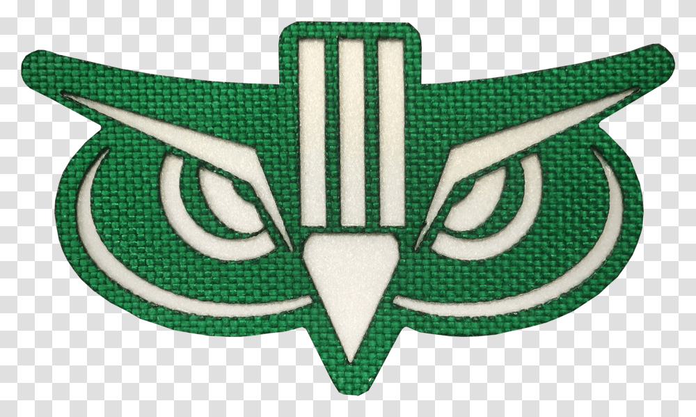 Image Of Whooligan Reflective Kellywhite Owl Patch Emblem, Logo, Trademark, Rug Transparent Png