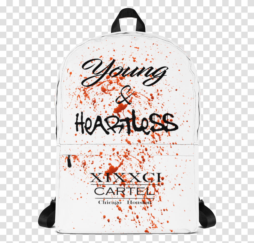 Image Of Young Amp Heartless Bloody Backpack, Beverage, Bottle, Paper Transparent Png