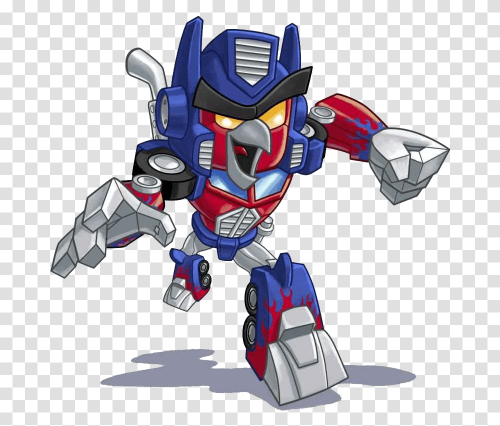 Image Optimus Prime Red Running Transpa Angry Birds, Toy, Robot Transparent Png