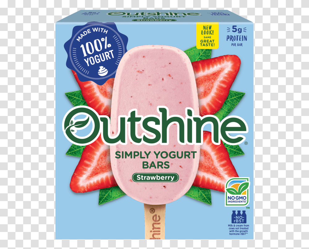 Image Outshine Strawberry Yogurt Bars, Ice Pop, Food, Gum Transparent Png