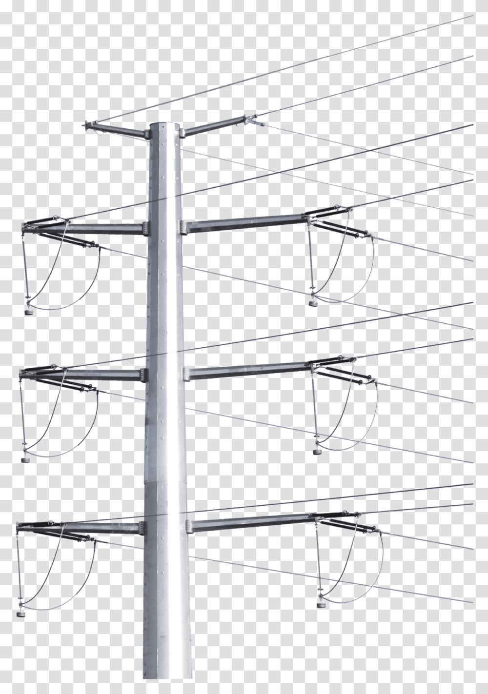 Image Overhead Power Line, Utility Pole, Cable, Power Lines, Electric Transmission Tower Transparent Png
