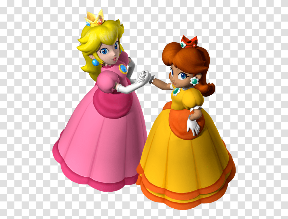 Image Peach And Daisy, Dress, Female Transparent Png