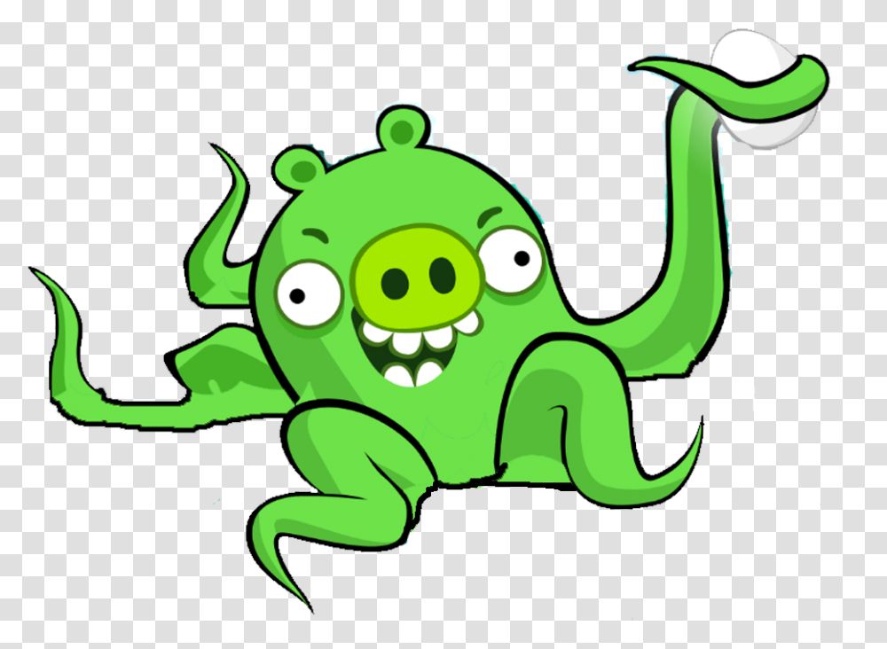 Image Px Octopig Wiki Fandom Powered Angry Birds Alien Pig, Animal, Green, Frog, Amphibian Transparent Png