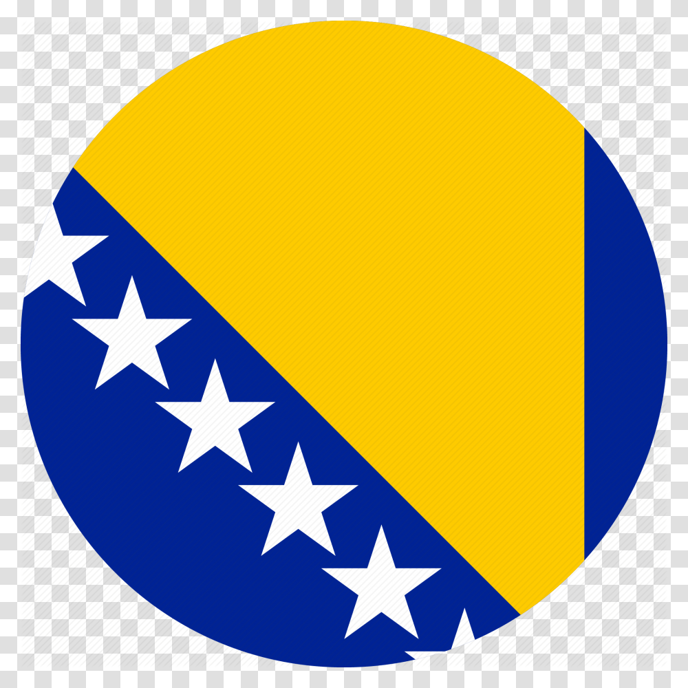 Image Result For Bosnia And Herzegovina Flag Circle Bosnia Flag Round, Logo, Trademark Transparent Png