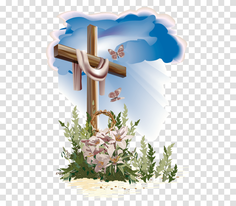 Image Result For Easter Sunday Catholic Images Good Friday Wishes 2020, Plant, Flower, Blossom, Bird Transparent Png