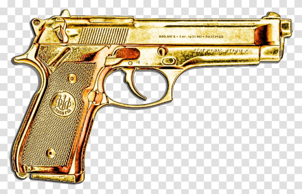Image Result For Gold Gun Motorbike Golden Gun, Weapon, Weaponry Transparent Png