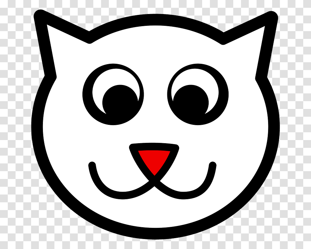 Image Result For Happy Cat Face Drawing Cat Face Drawing Clipart, Label, Text, Stencil, Sticker Transparent Png