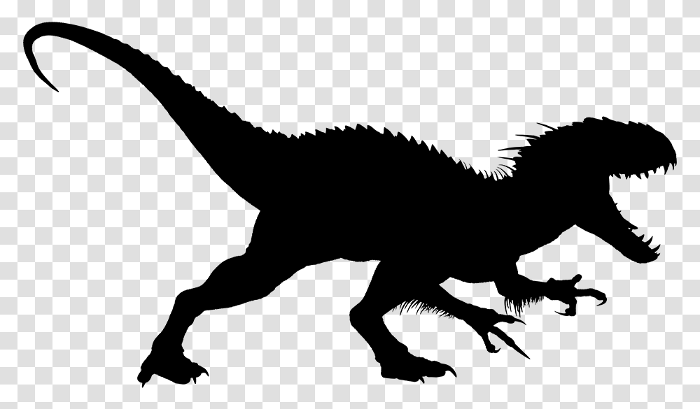 Image Result For Jurassic Park Silhouette Dino Pics Indominus Rex Svg, Gray, World Of Warcraft Transparent Png