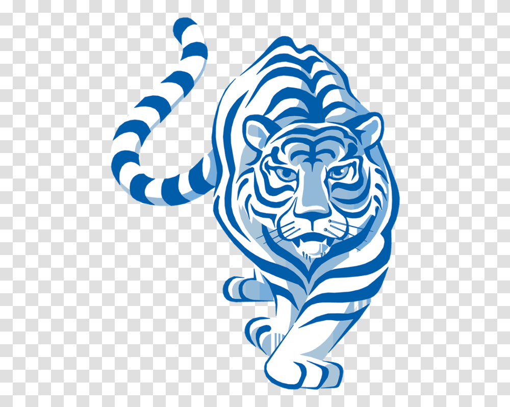 Image Result For Lincoln Mo Blue Tigers Walking Tiger Clipart, Animal, Person, Human, Mammal Transparent Png