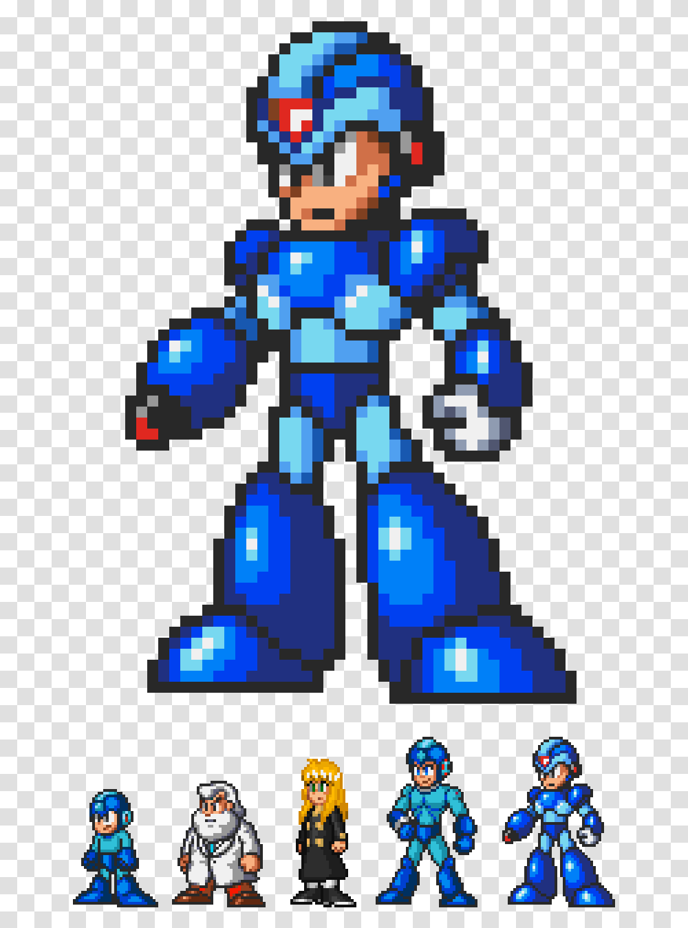Image Result For Megaman X 32 Bits Sprites 32 Bit Mega Man X Sprite, Person, Human, Robot, Nutcracker Transparent Png