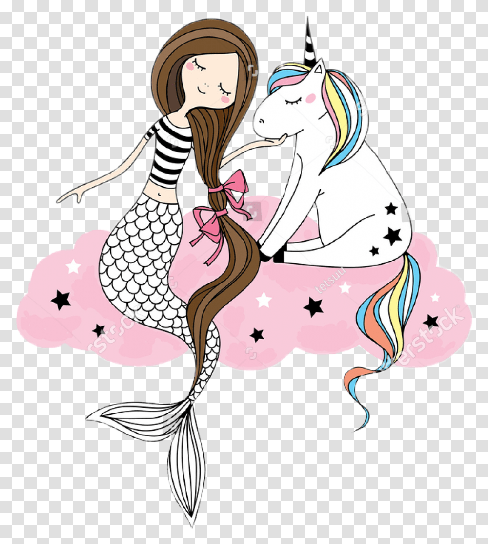 Image Result For Unicorn Mermaid Vectors Etc, Female, Drawing, Animal Transparent Png