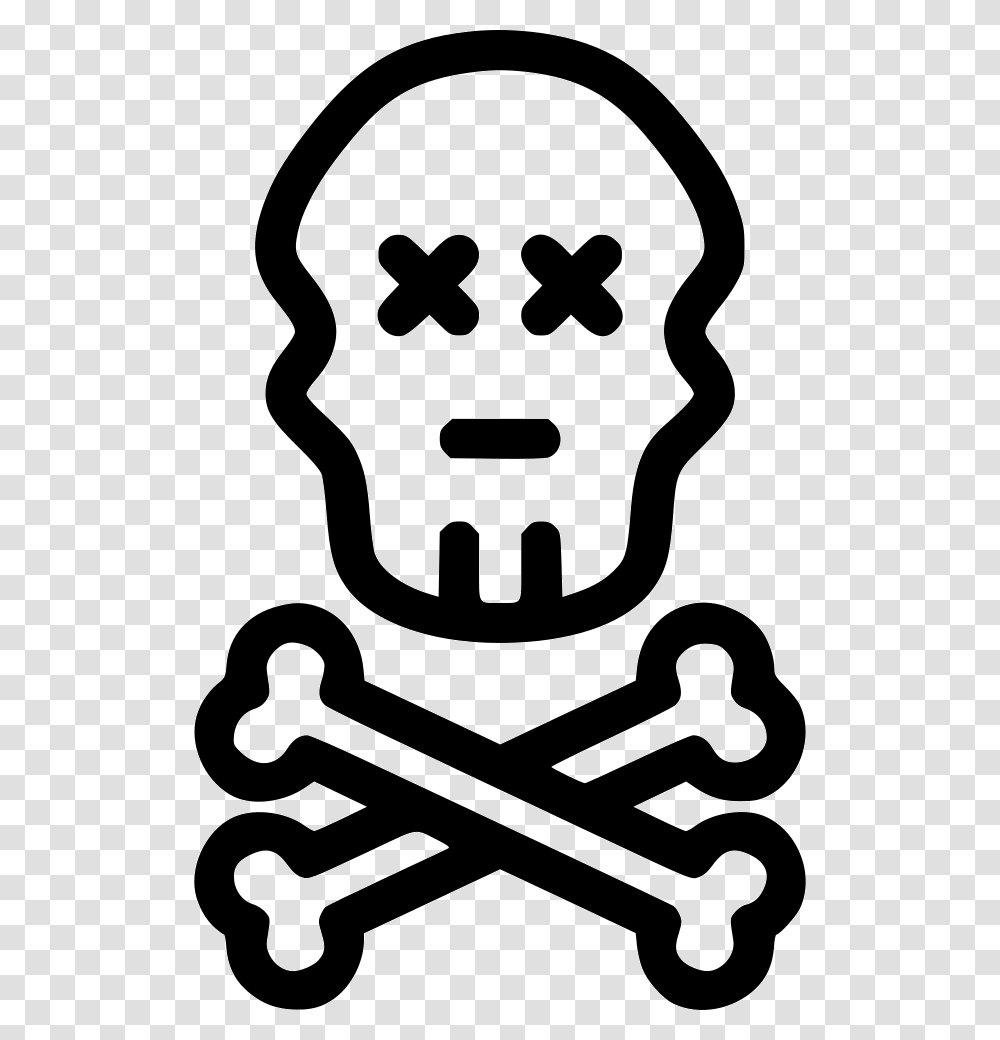 Image Royalty Free Coffin Clipart Bone Danger Skull Bones, Stencil, Emblem, Logo Transparent Png