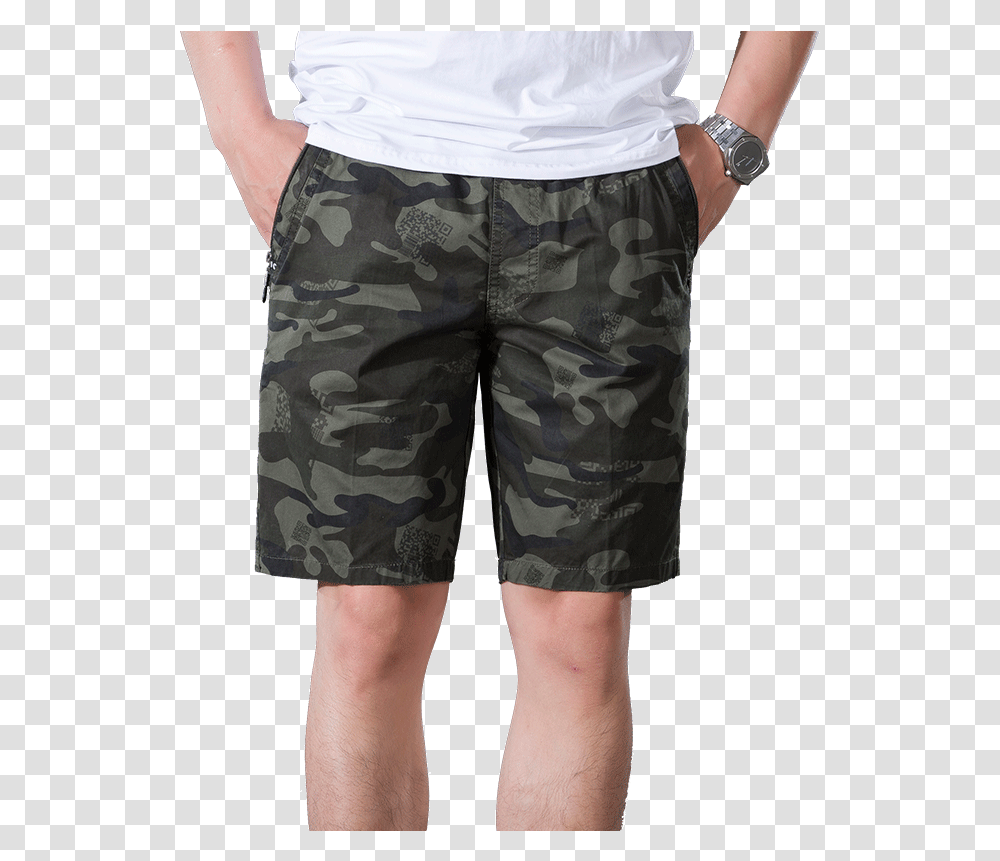 Image Royalty Free Library Camouflage Cargo Men New Pocket, Shorts, Apparel, Person Transparent Png