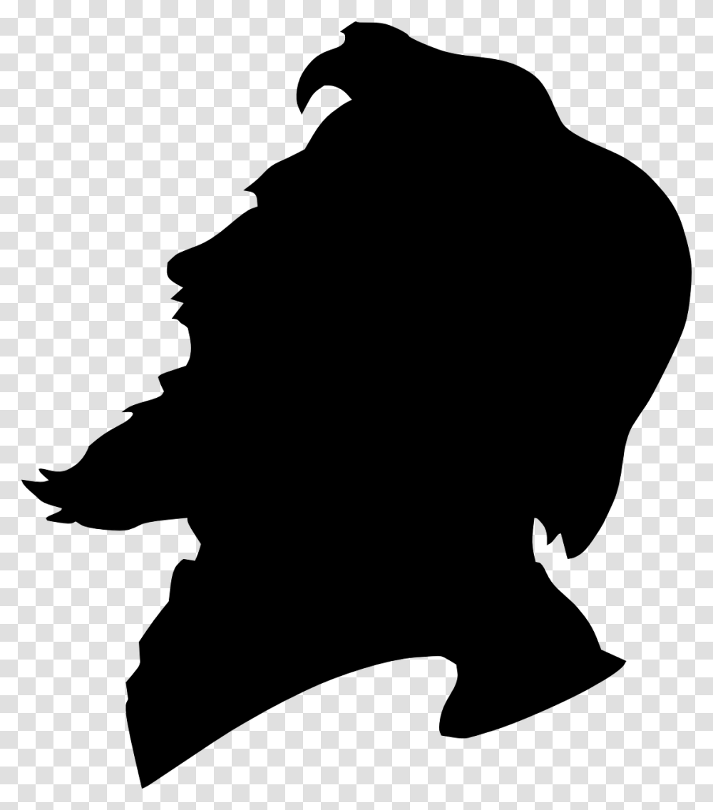 Image Royalty Free Library Man Yelling Side View Bearded Man Profile Silhouette, Gray Transparent Png