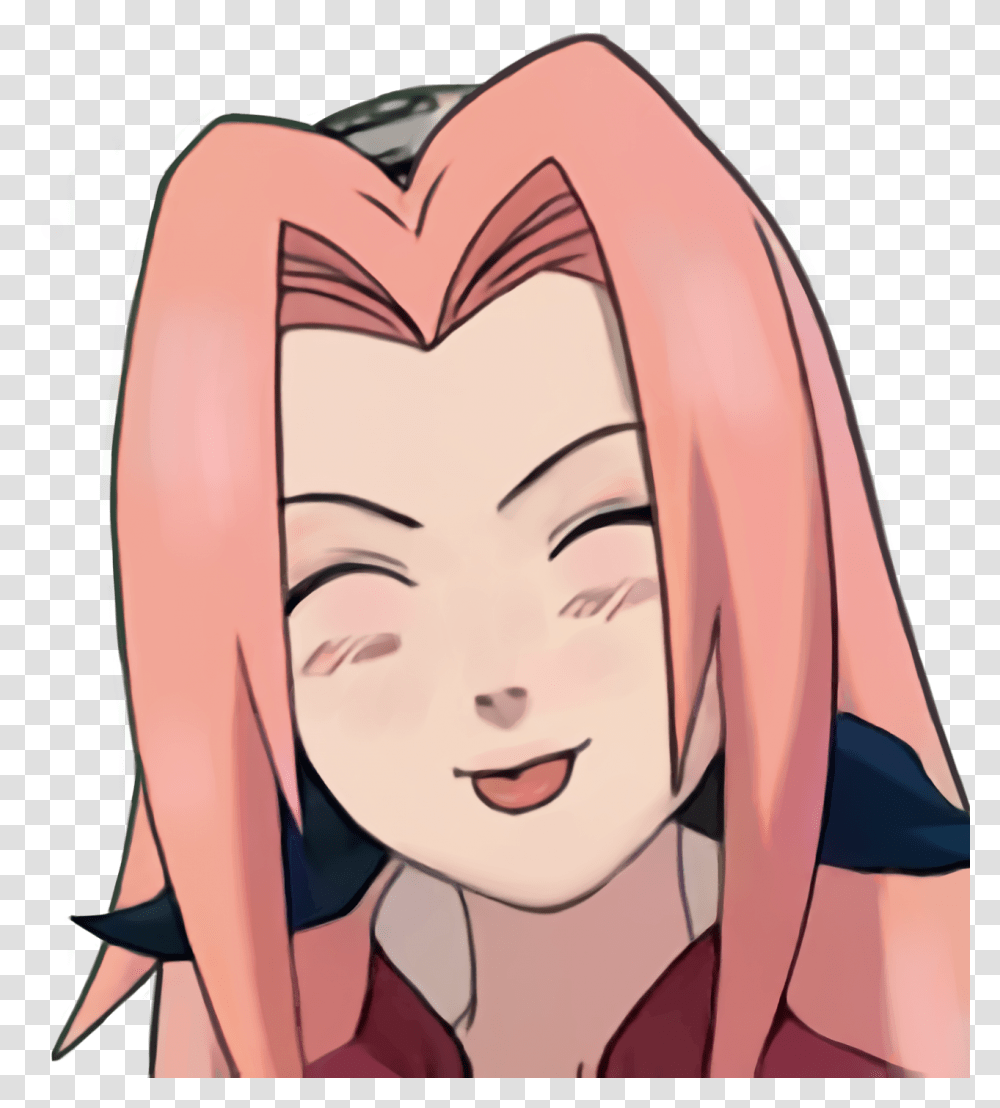 Image Sakura With Long Hair Naruto, Face, Book, Comics Transparent Png