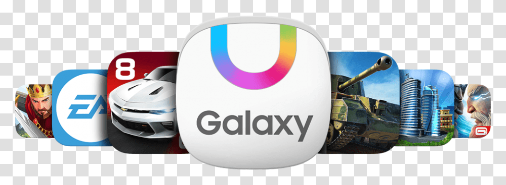 Image Samsung Galaxy Apps Logo, Label, Microphone, Helmet Transparent Png