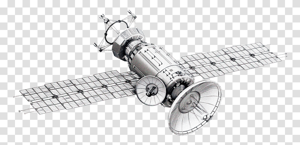 Image Satellites Black And White, Spaceship, Aircraft, Vehicle, Transportation Transparent Png