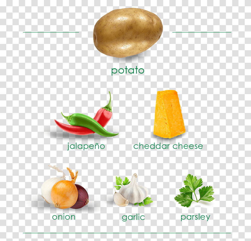 Image Shows Product Ingredients Including A Potato Pepper And Salt, Plant, Food, Vegetable Transparent Png