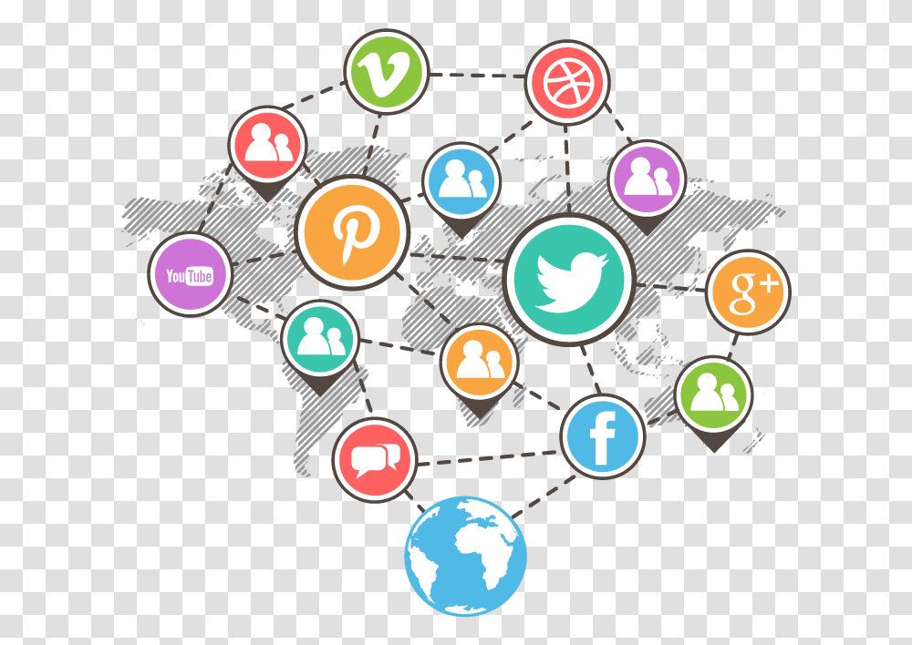 Image Social Media Connected, Wristwatch Transparent Png
