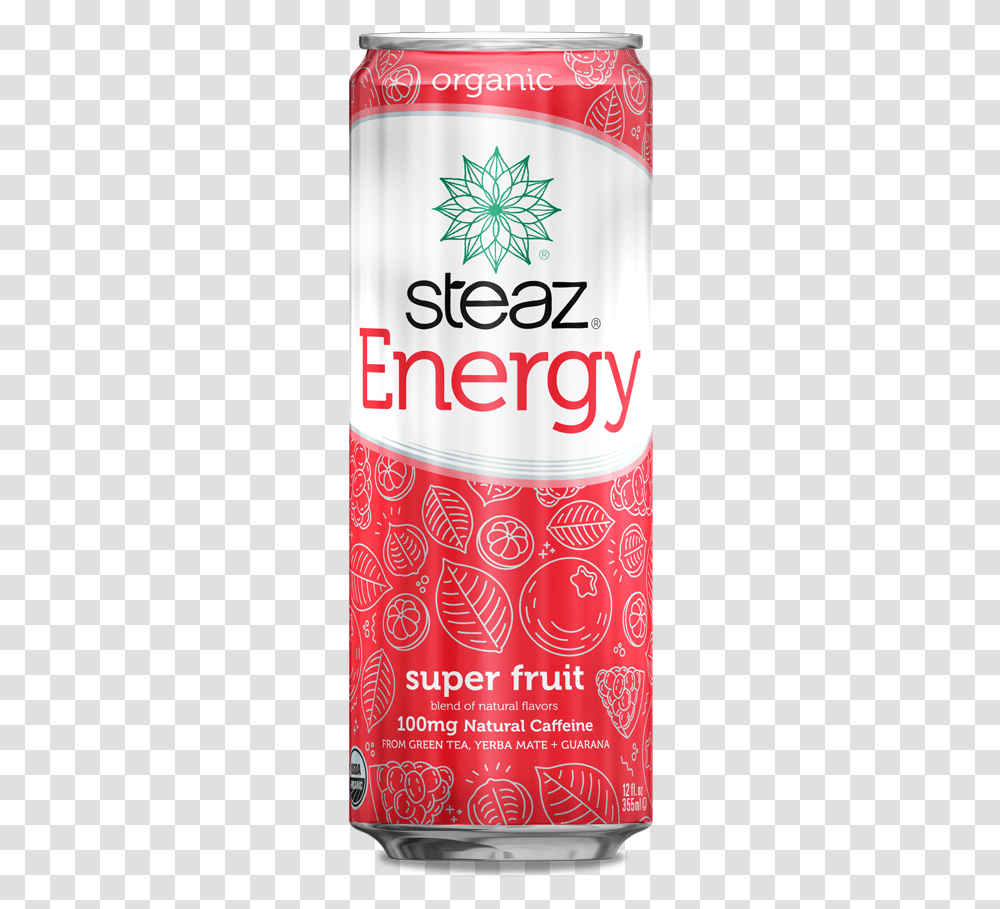 Image Steaz Energy, Tin, Soda, Beverage, Drink Transparent Png