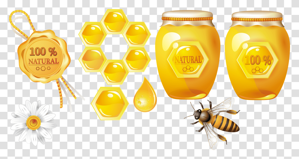 Image Stock Honey Bee Honeycomb Theme Transprent Honey 100 Natural, Food Transparent Png