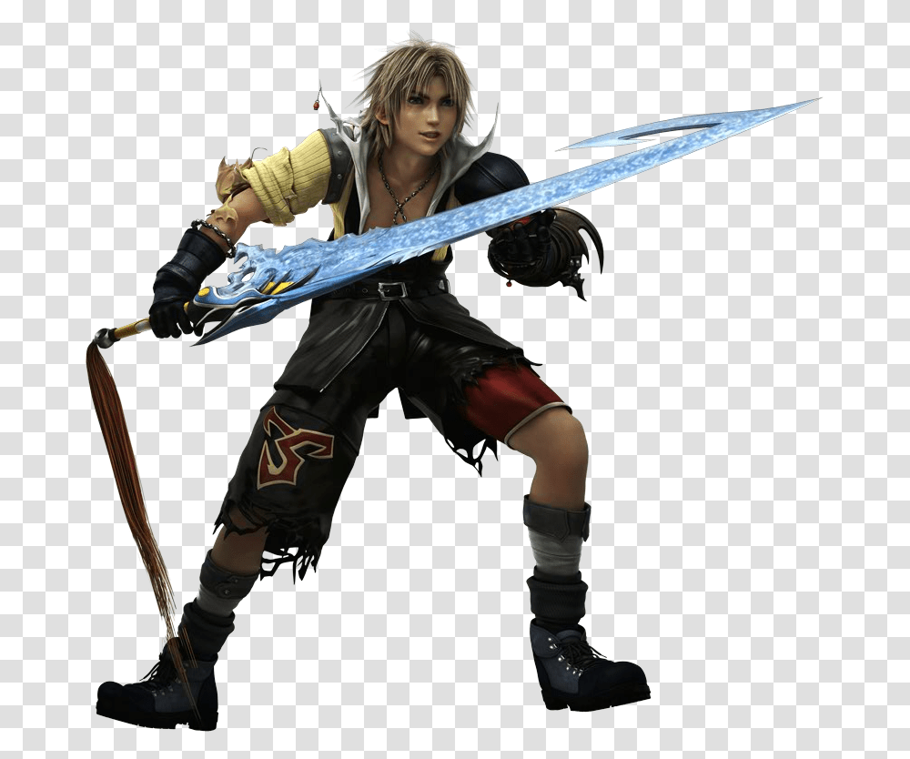 Image Tidus Final Fantasy X, Ninja, Person, Costume, Gun Transparent Png