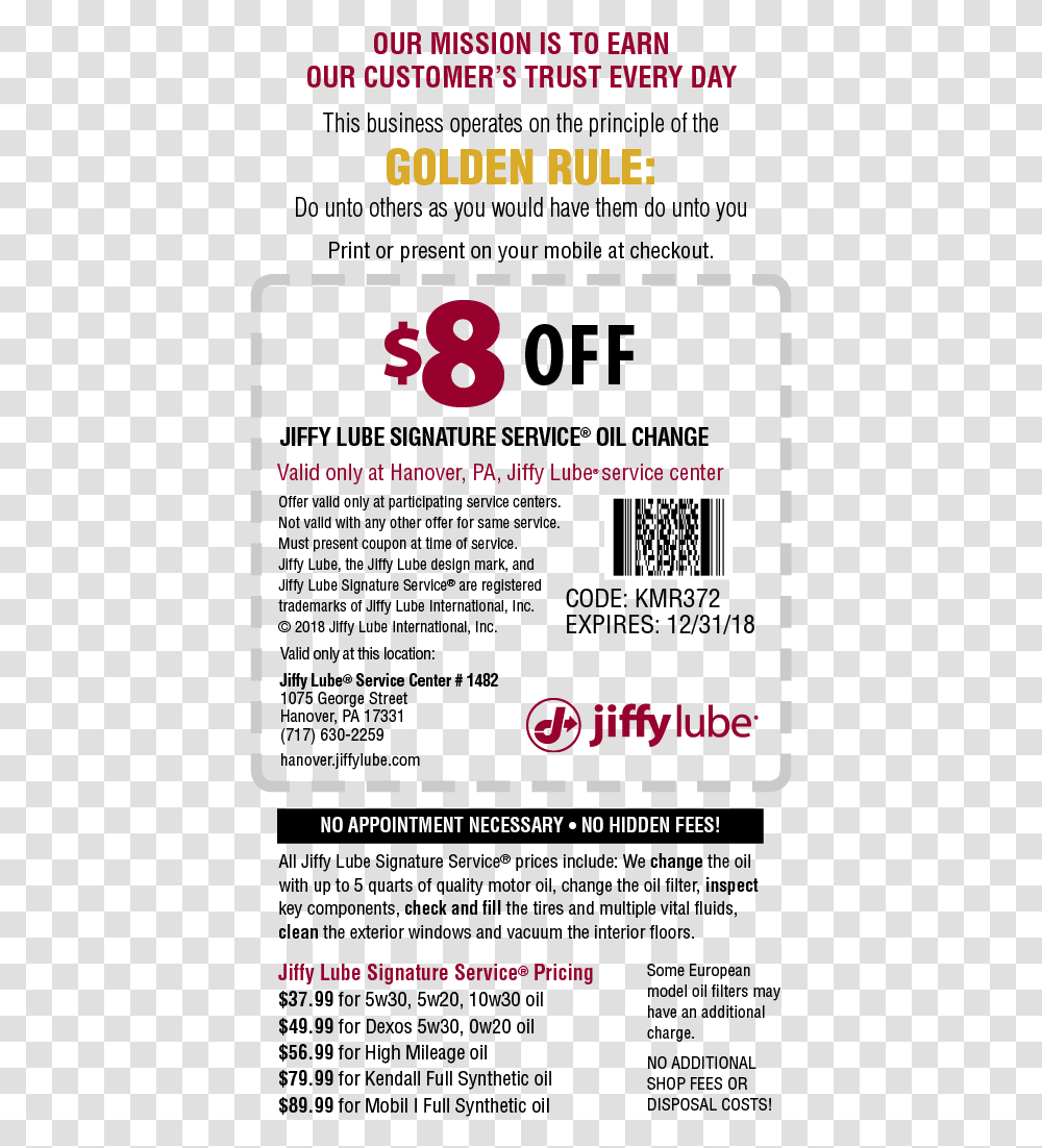 Image Title Jiffy Lube Coupons, QR Code Transparent Png
