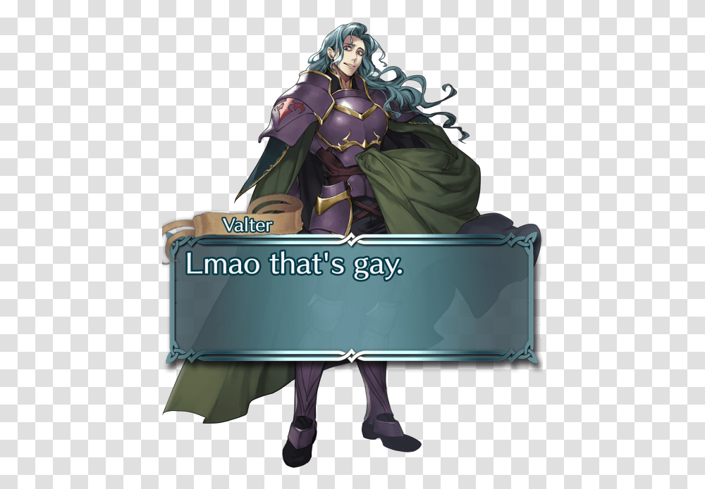 Image Valter Fire Emblem Heroes, Person, Cape, Book Transparent Png