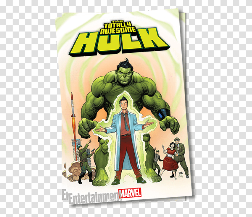 Image Via Marvel Totally Awesome Hulk Cover, Person, Human, Comics, Book Transparent Png