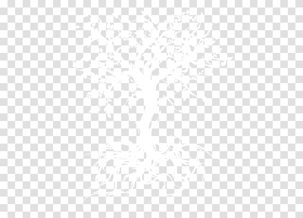 Image White Tree Black Background, Plant, Root, Stencil Transparent Png