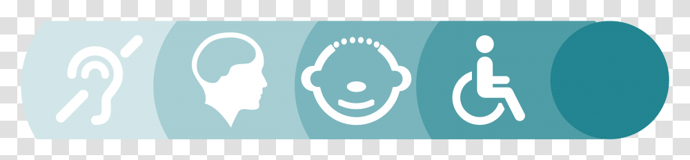 Image With 4 Icons About Disabilities, Face, Teeth, Mouth, Lip Transparent Png