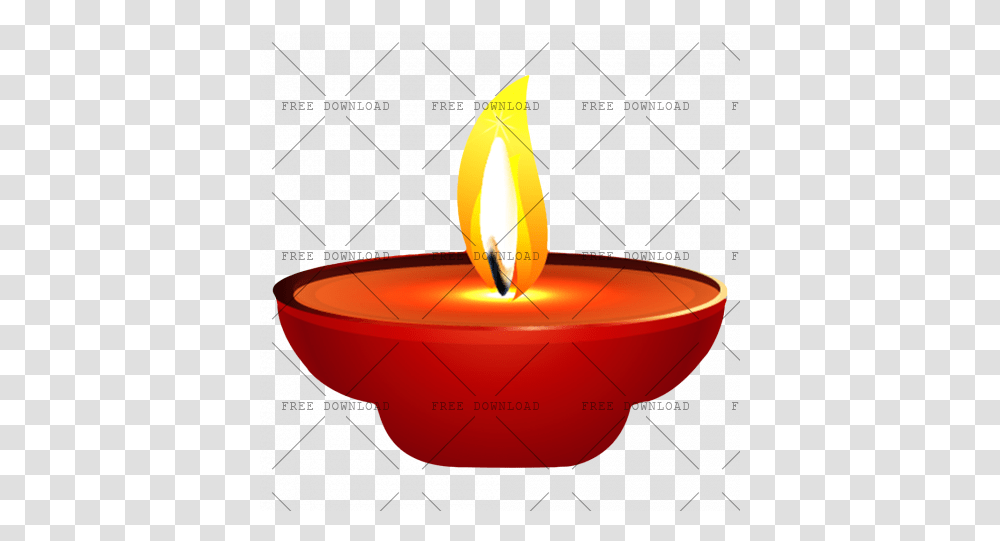 Image With Background Circle, Candle, Diwali, Fire, Bowl Transparent Png