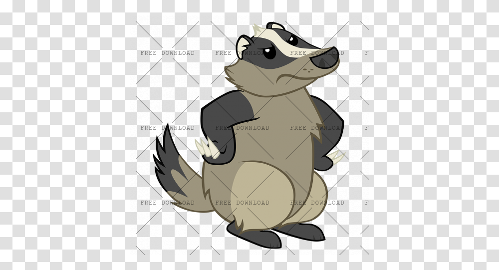 Image With Background Clip Art Honey Badger Animated, Animal, Mammal, Wildlife, Statue Transparent Png