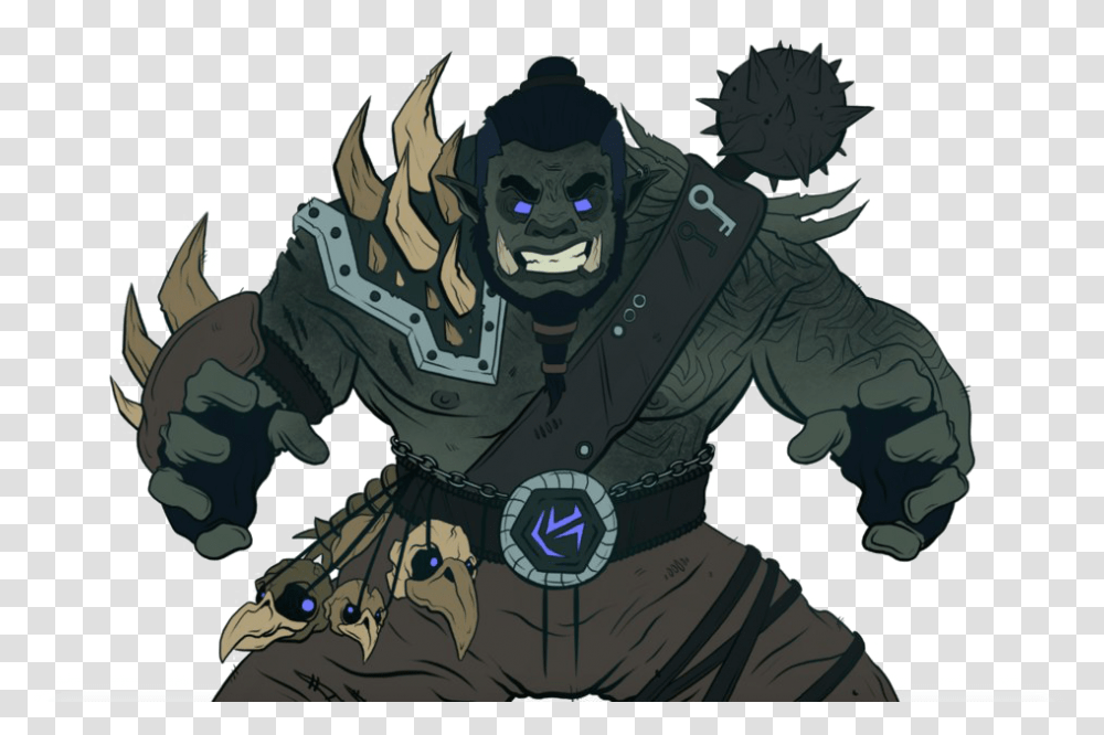 Image With Background Half Orc Barbarian Anime, Mammal, Animal, Wildlife, Person Transparent Png