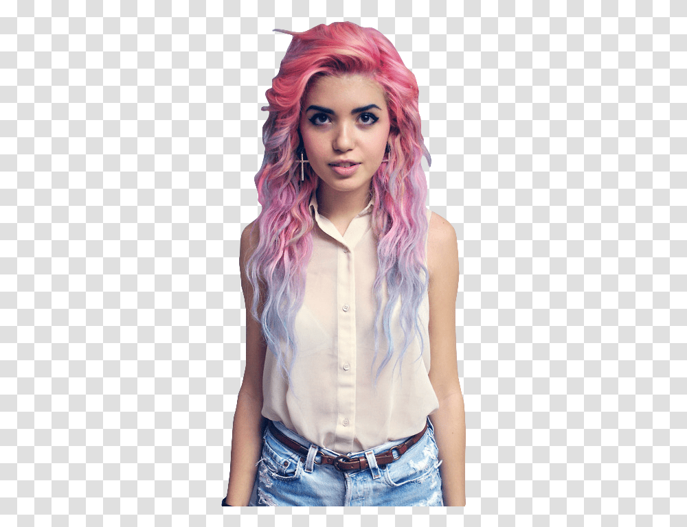 Image With Background People With Colorful Hair, Person, Clothing, Face, Female Transparent Png