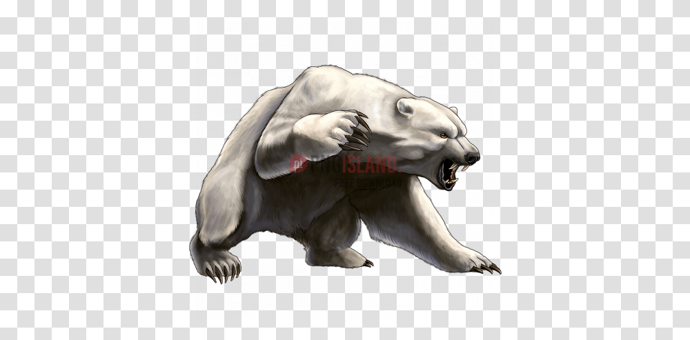 Image With Background Polar Bear Angry Drawing, Dog, Canine, Animal, Mammal Transparent Png