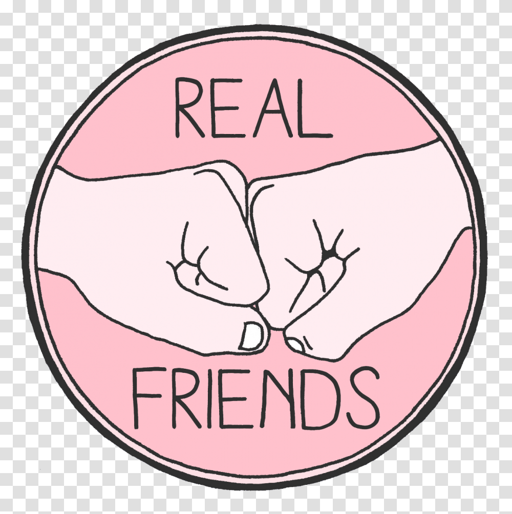 Image With Background Real Friends Sticker, Hand, Baseball Cap, Hat, Clothing Transparent Png