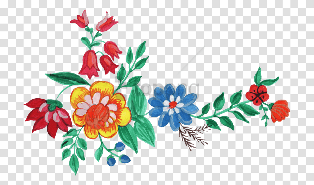 Image With Background Watercolor Flower Art, Floral Design, Pattern, Embroidery Transparent Png
